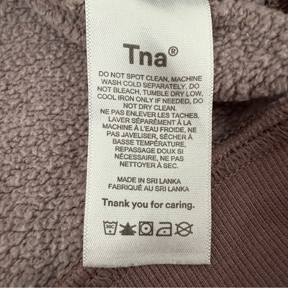 Women’s TNA Perfect Cozy Fleece Cropped Crew Neck Sweatshirt Size Medium - Picture 12 of 15